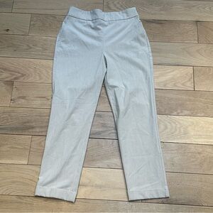 Christian Siriano Gray Cropped Pants with Elastic Waistband